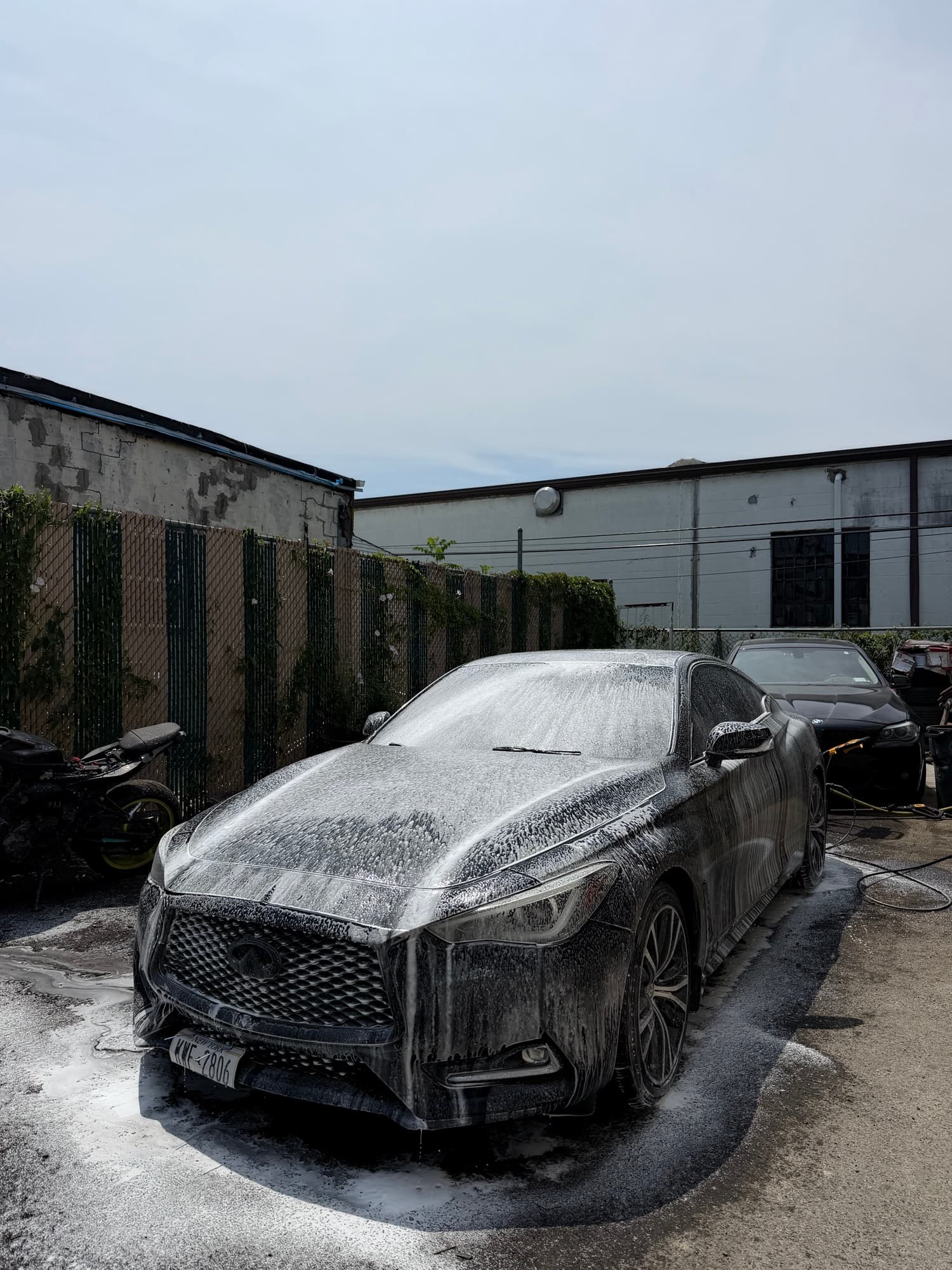 Vehicle receiving exterior detailing at Euro Auto Clinic